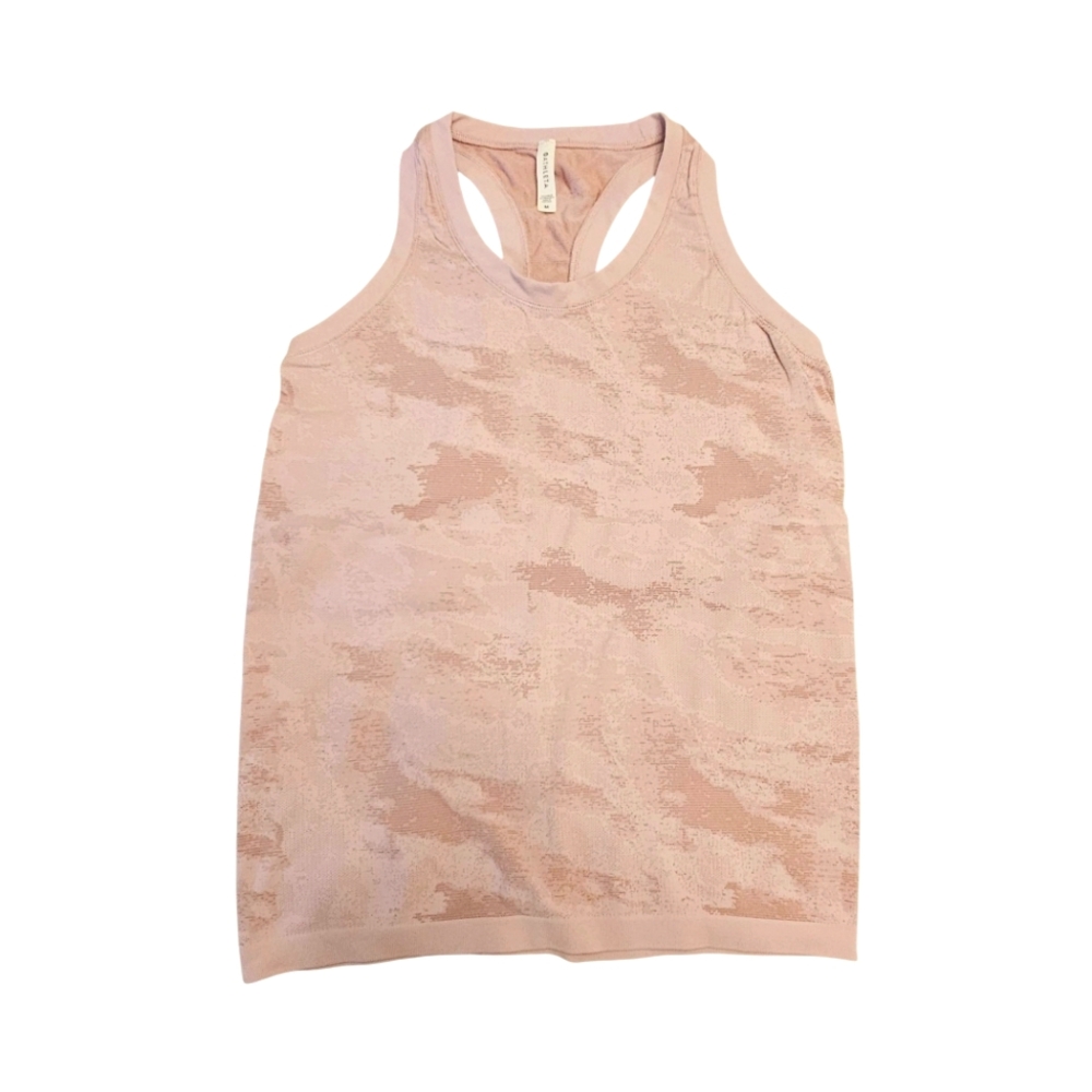 Athleta Momentum Camo Tank Top Delicate Pink Workout Top